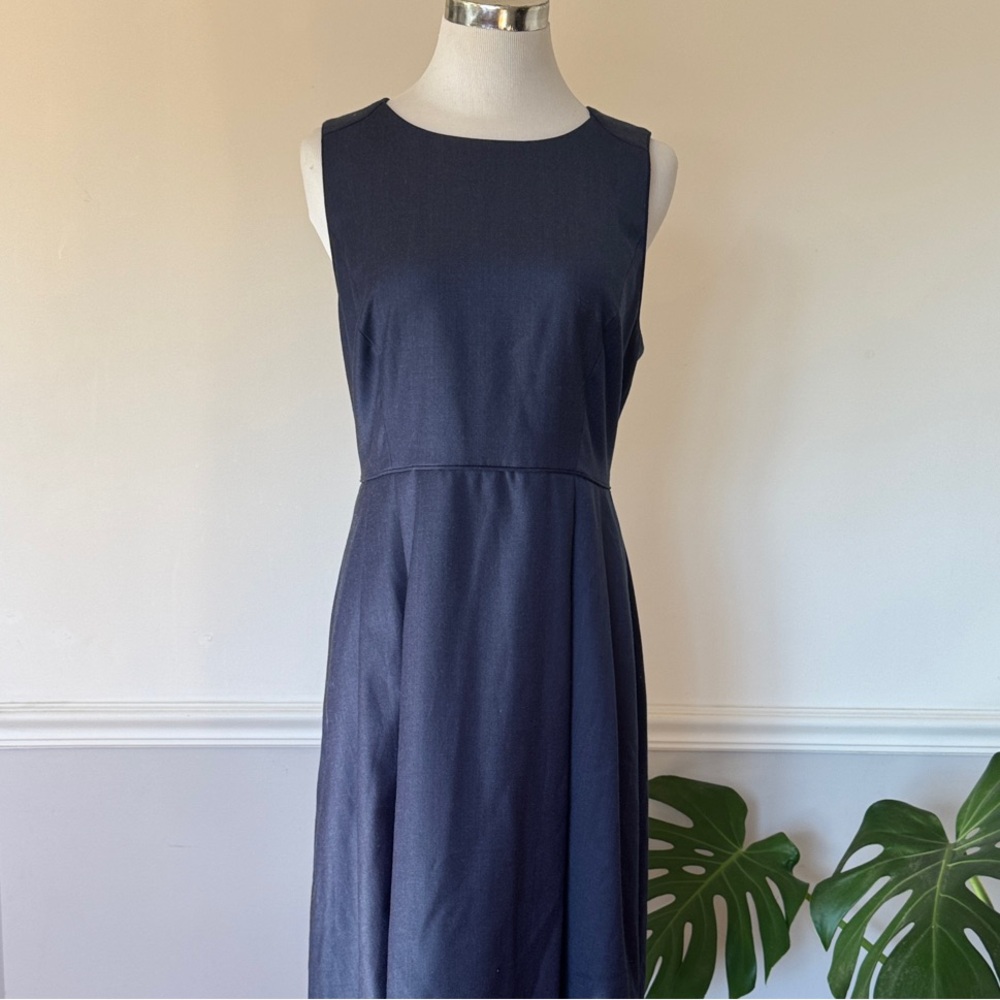 J Crew Wool Sleeveless Dress 12 26289 Navy NWT